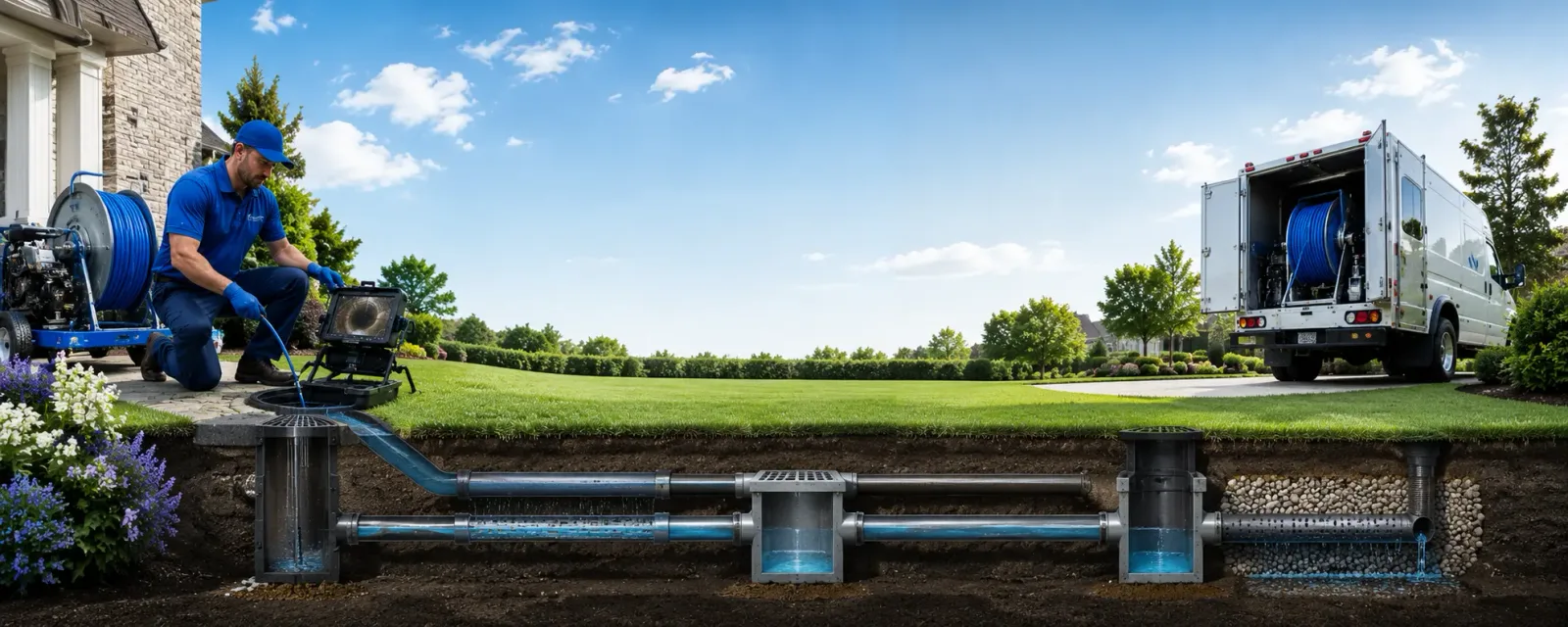 Outdoor drain cleaning information for Duck Hill, MS